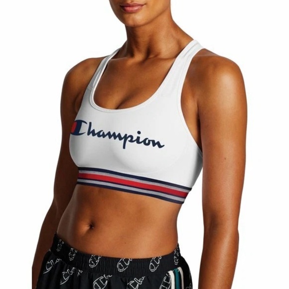 NWT Champion Women's Blue & White Sports Bra Size S - Picture 6 of 6